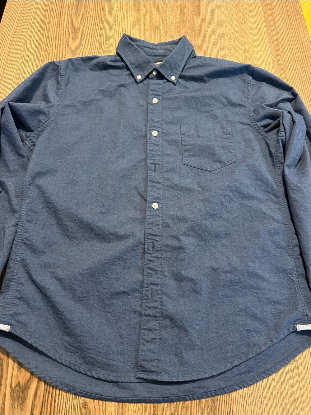 Bonobos Navy Button-Down Shirt with Chest Pocket
